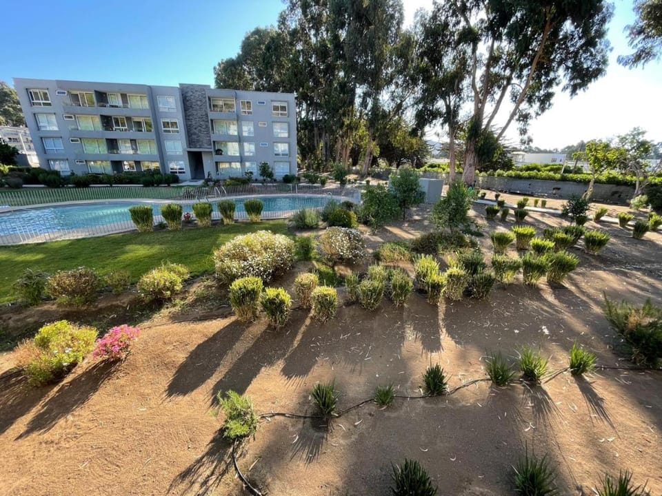 Property building, Day, Natural landscape, Garden, Garden view, Pool view, Swimming pool