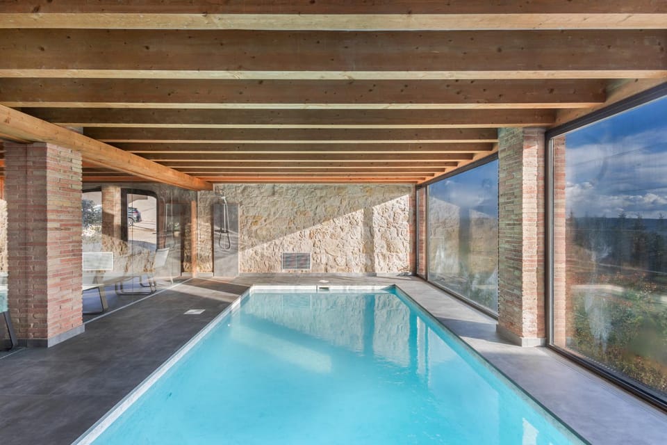 Property building, Living room, Swimming pool