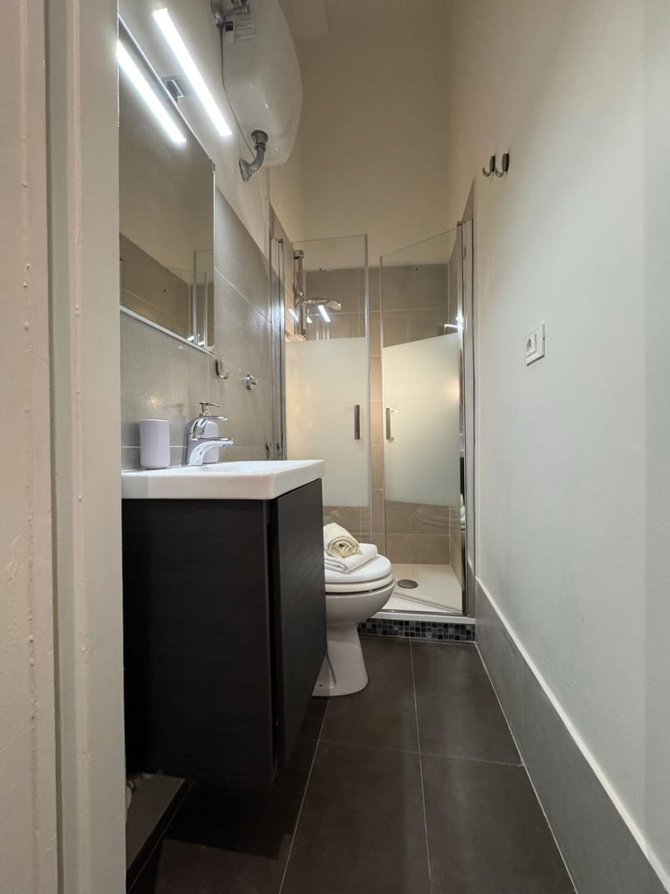 Shower, Toilet, Bathroom, towels