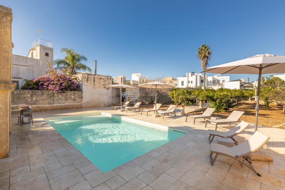 Day, Natural landscape, Garden, Pool view, sunbed