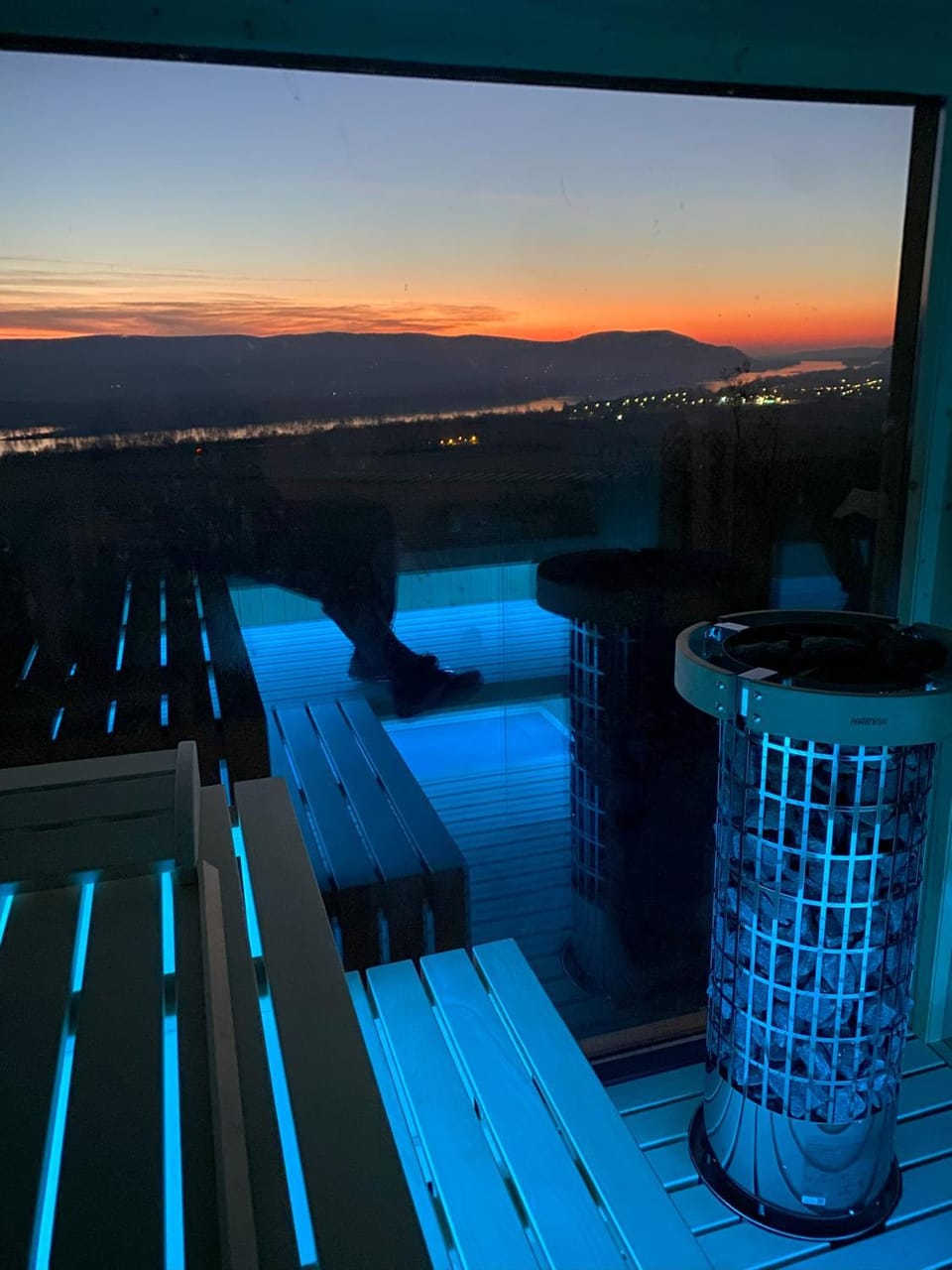Natural landscape, Sauna, Mountain view, Sunset