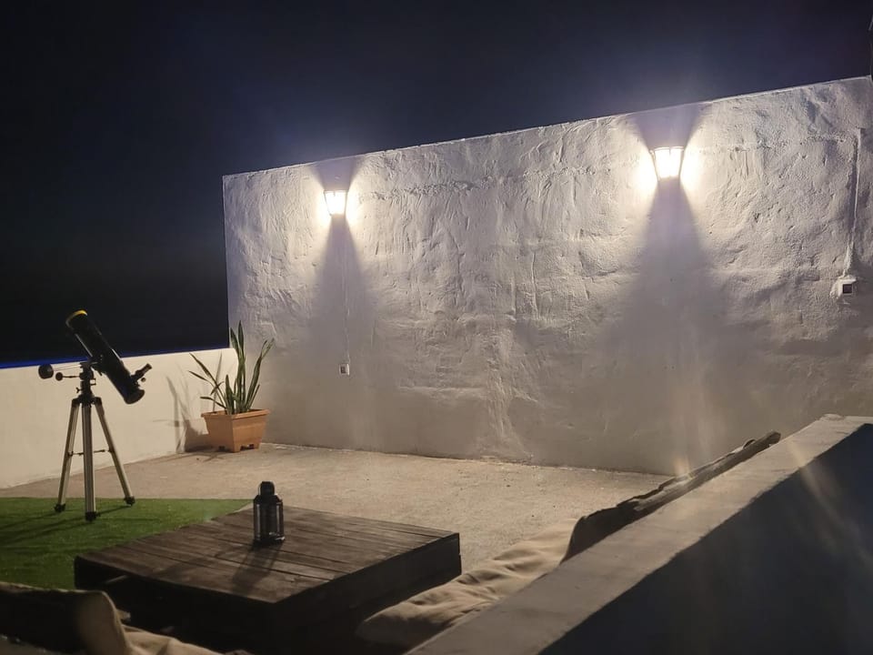 Night, Balcony/Terrace, Seating area, Mountain view, Sea view