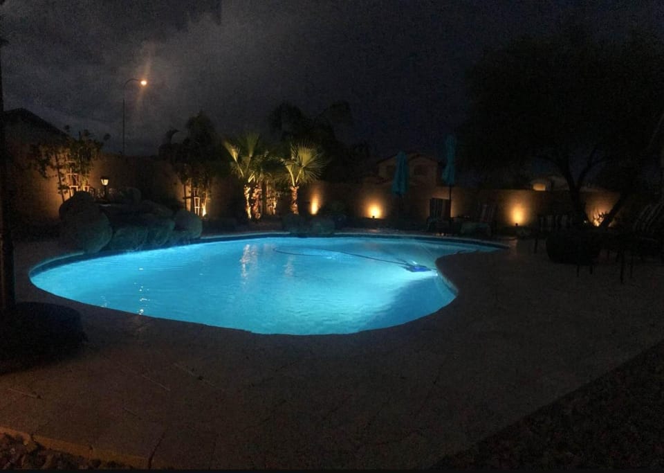 Serene Escape and Modern Comfort Pool Heater BBQ House in Gilbert