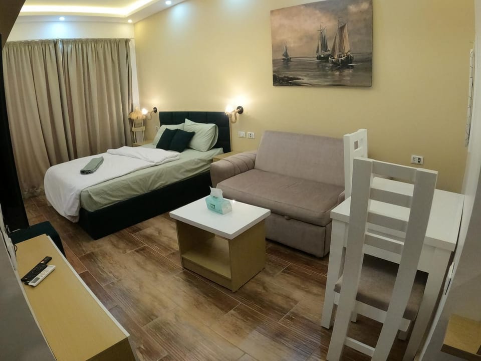 Bed, Living room, Photo of the whole room, Seating area, Bedroom