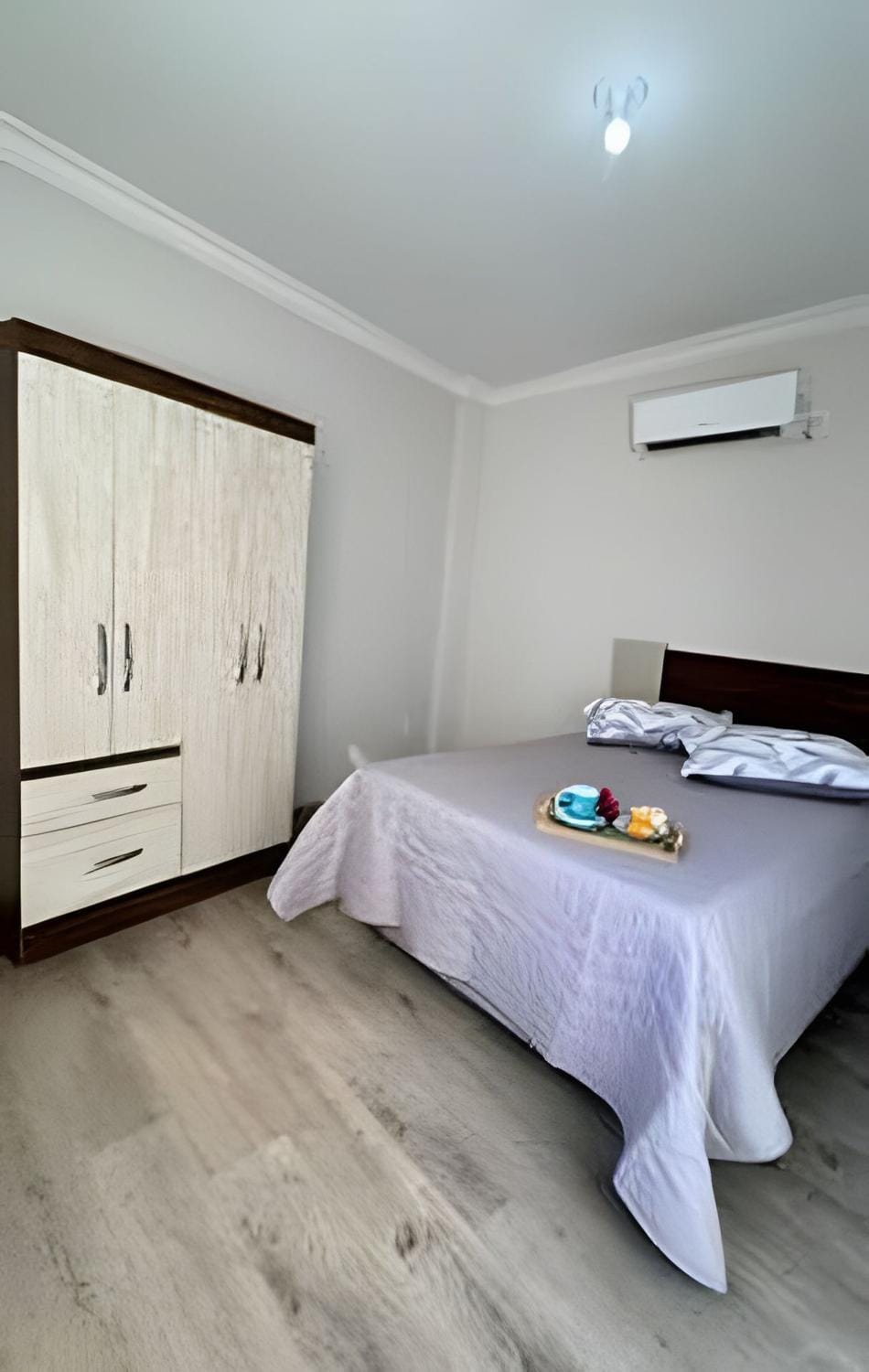 Bed, Photo of the whole room, Bedroom, wardrobe, air conditioner