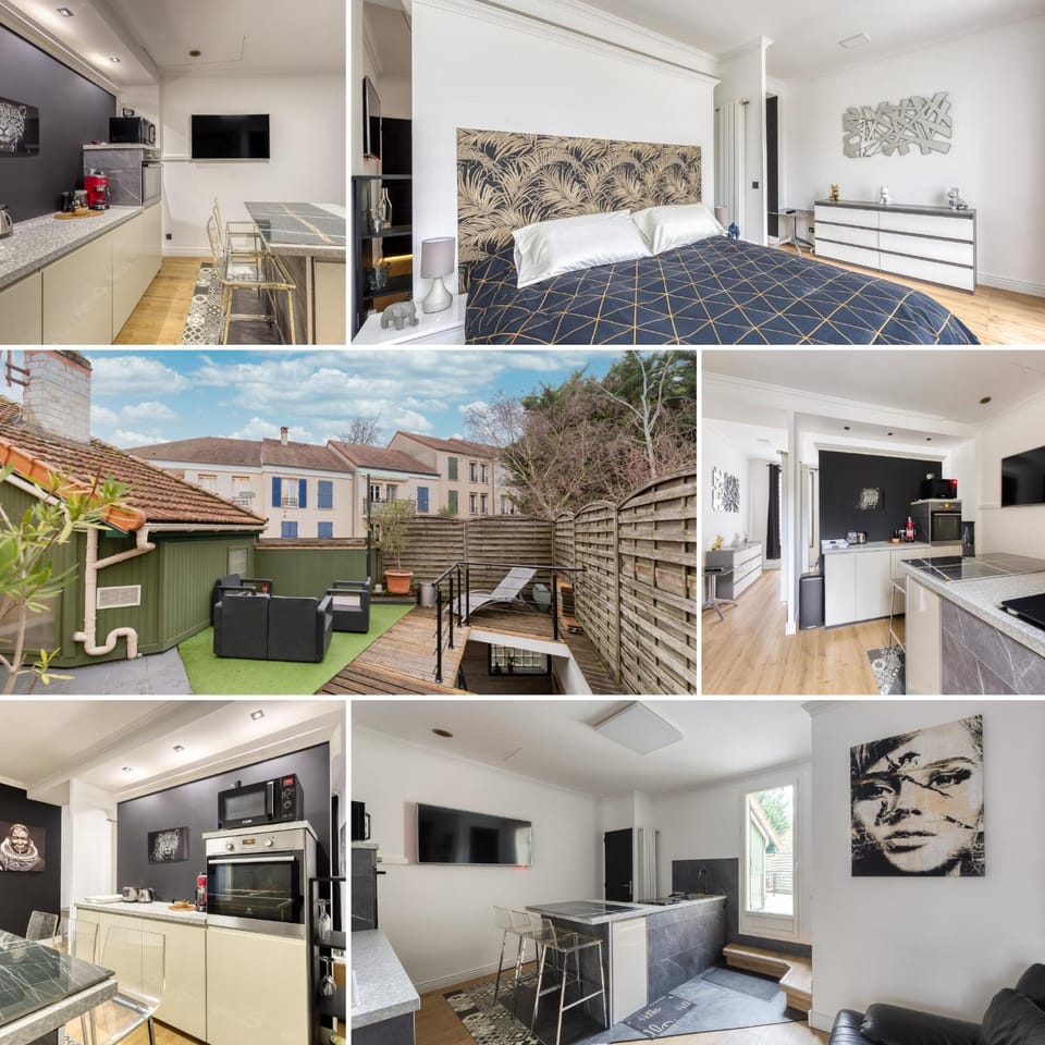 Property building, Patio, Kitchen or kitchenette, Dining area