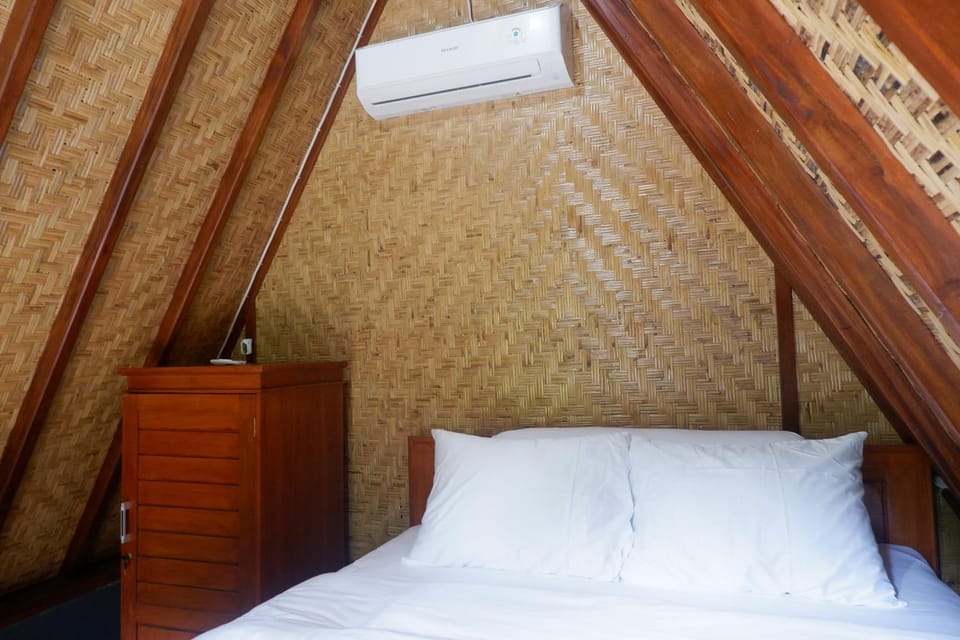 Bed, air conditioner
