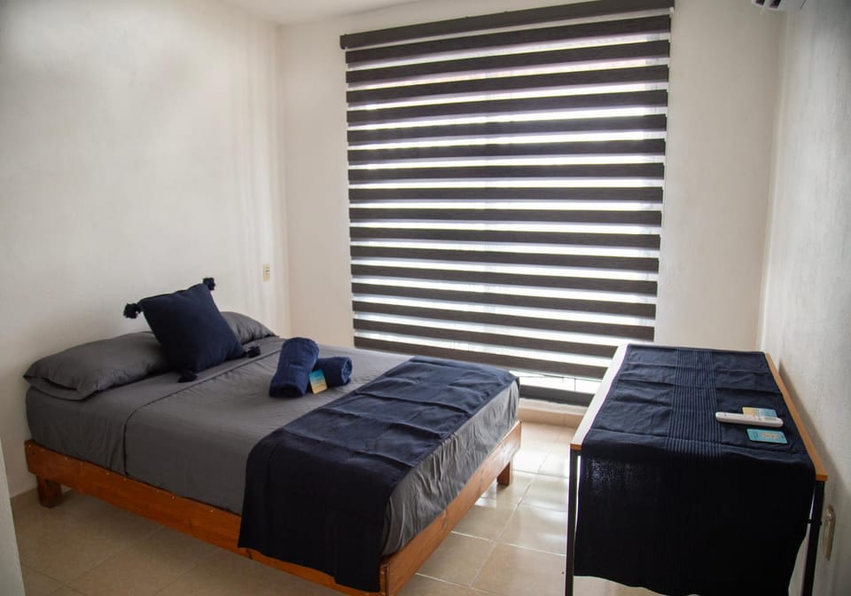 Bed, air conditioner