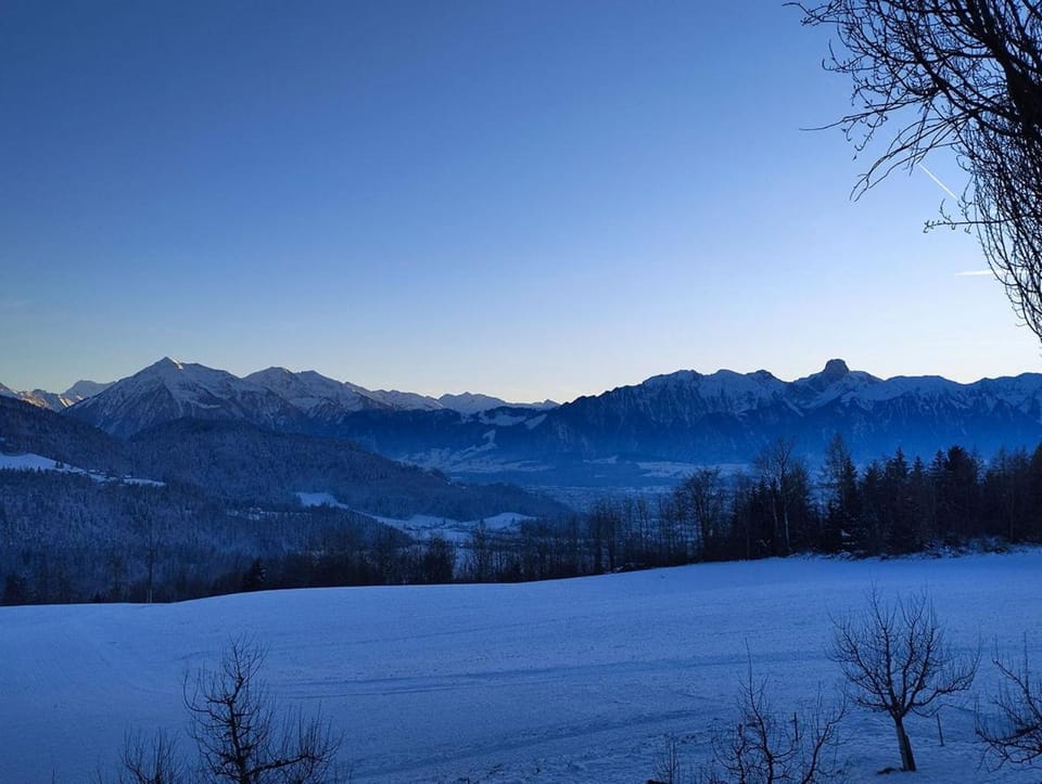 Natural landscape, Winter, Mountain view