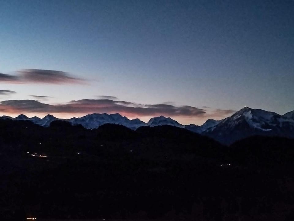 Natural landscape, Mountain view, Sunset