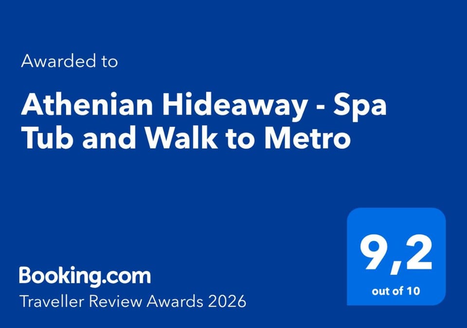 Athenian Hideaway - Spa Tub and Walk to Metro Apartment in Athens
