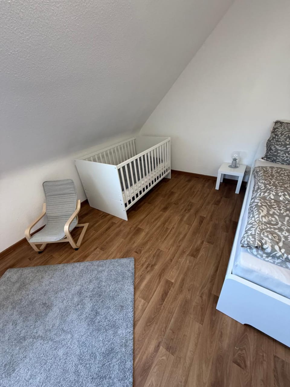 Photo of the whole room, Bedroom, cot
