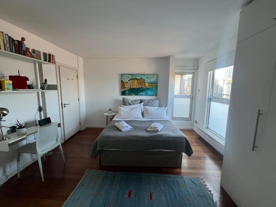 Bed, Photo of the whole room, Bedroom, towels, wardrobe