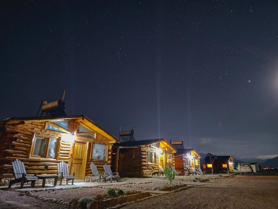 Property building, Night, Natural landscape, Mountain view