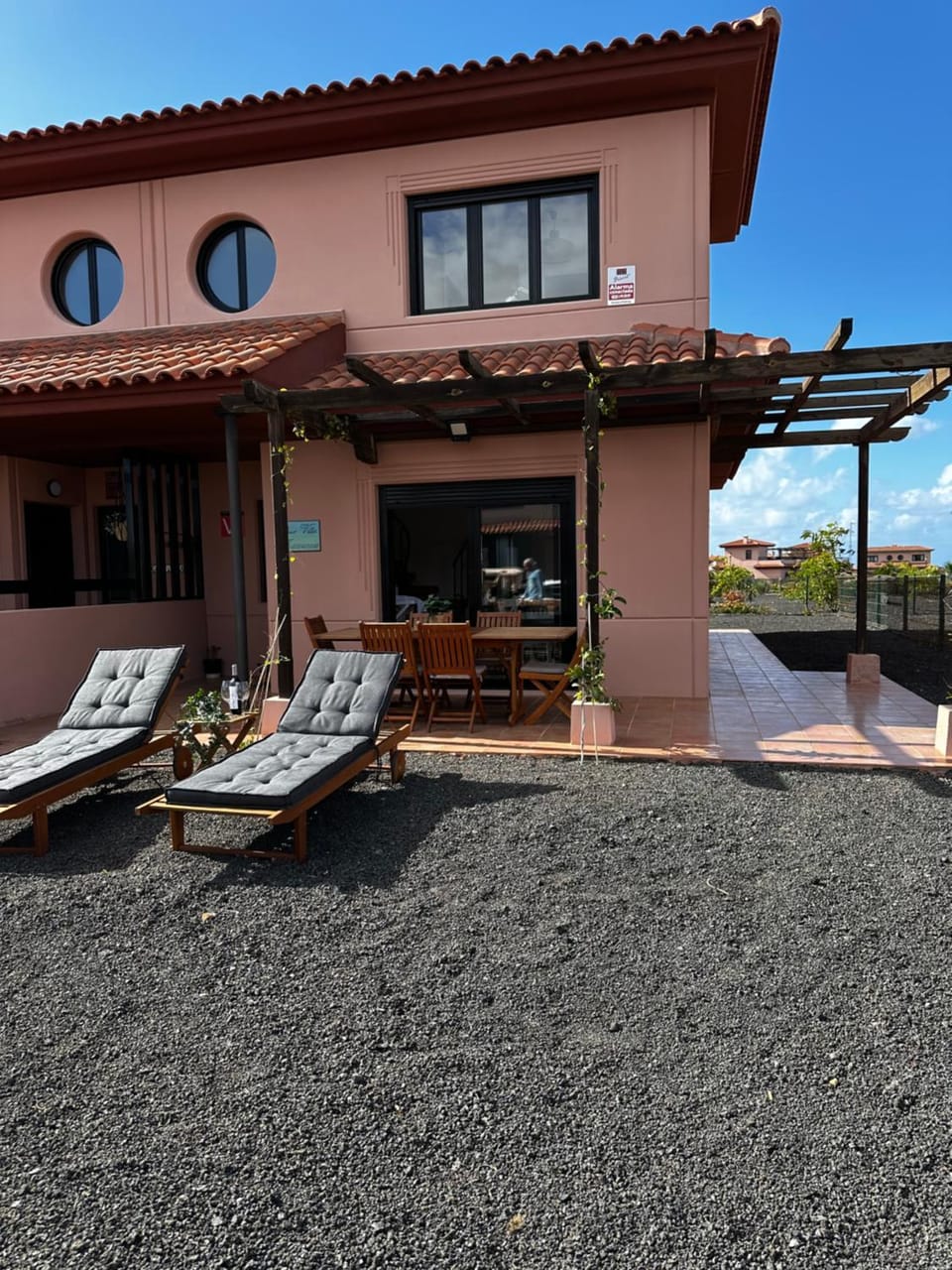 Property building, Patio, Day, View (from property/room), Balcony/Terrace, sunbed