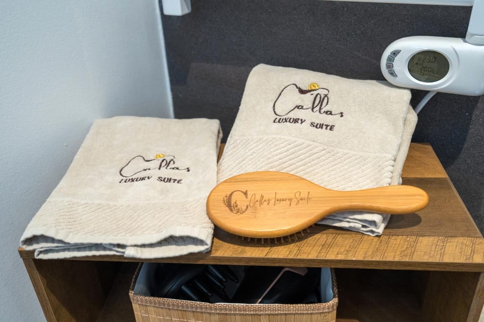 Property logo or sign, towels