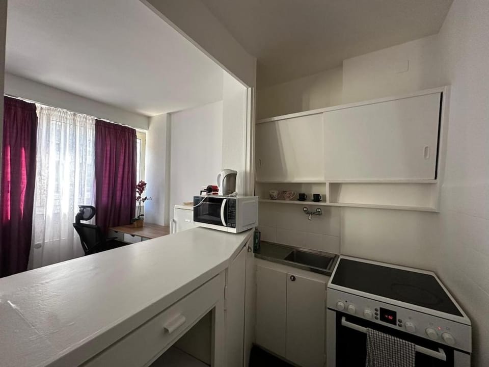 Kitchen or kitchenette, oven, stove