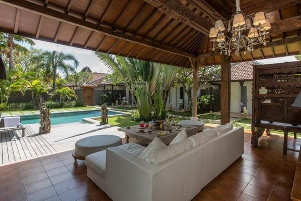 Seating area, Pool view, Swimming pool