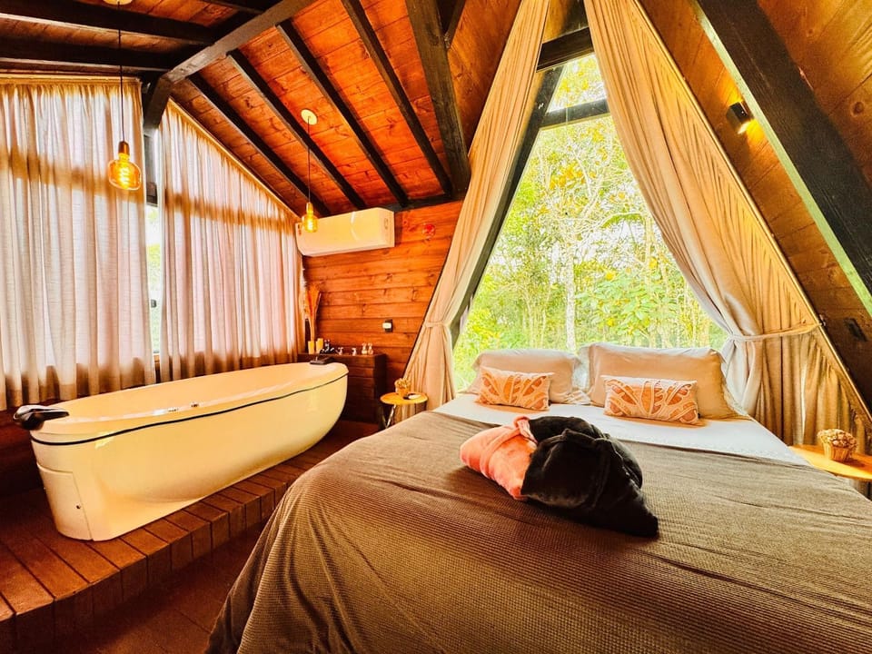 Bed, Hot Tub, View (from property/room), Bedroom