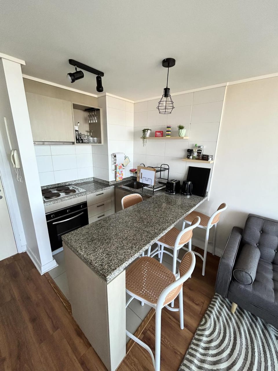 Kitchen or kitchenette, Seating area, Dining area