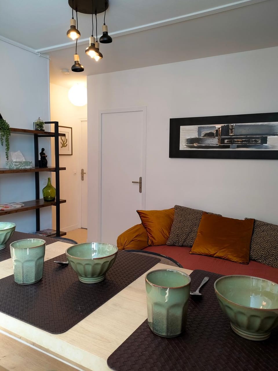 Living room, kitchen