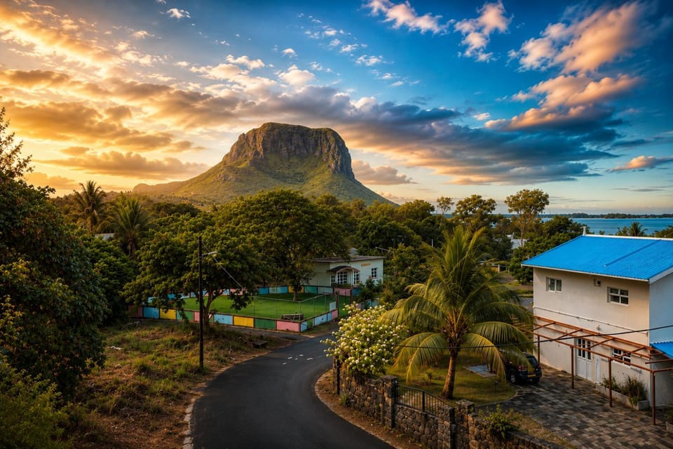Natural landscape, Mountain view, Sunset