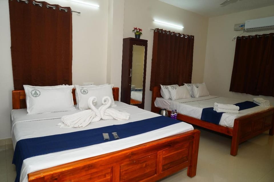 Bed, Bedroom, air conditioner