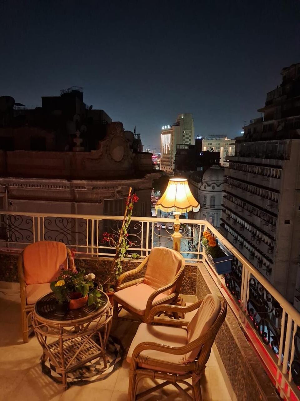 Night, View (from property/room), Balcony/Terrace