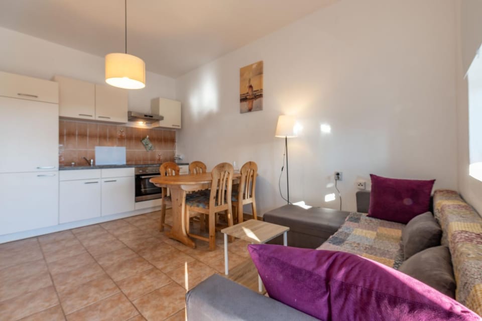 Kitchen or kitchenette, Living room, Seating area, Dining area, oven, stove