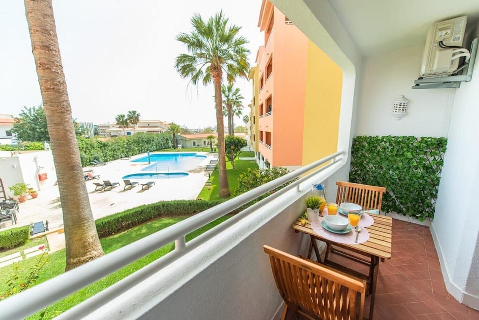 View (from property/room), Balcony/Terrace, Pool view, Swimming pool