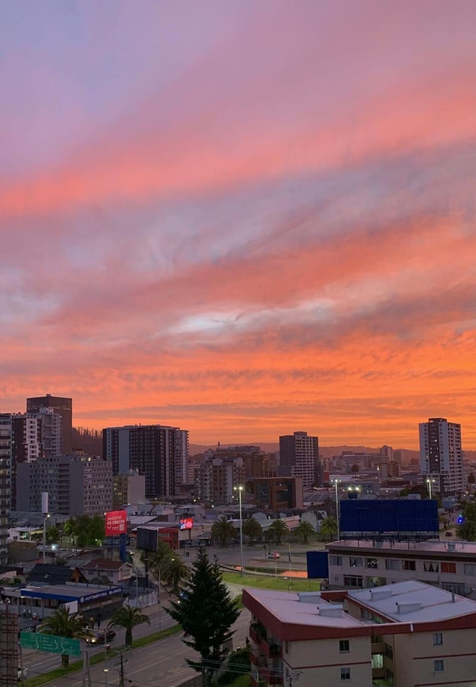 City view, Sunset