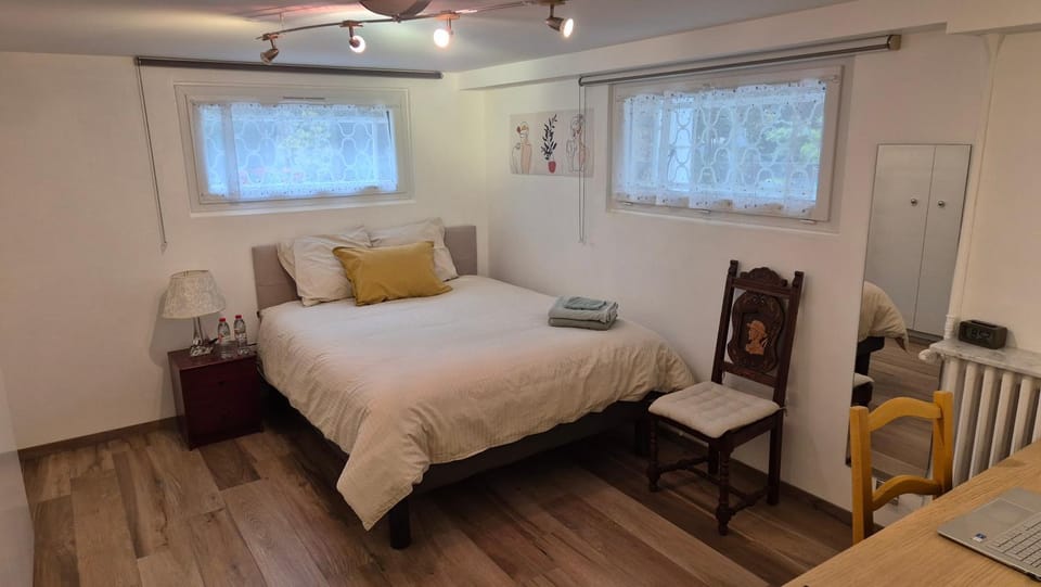 Bed, Photo of the whole room, Bedroom, Garden view, internet, wardrobe