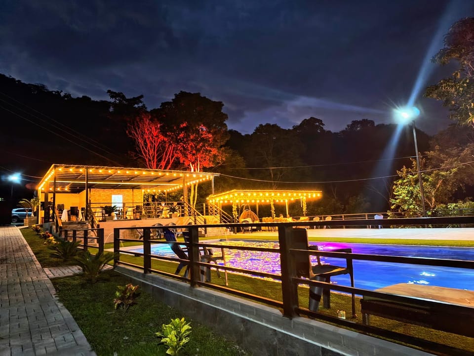 Night, Swimming pool, Swimming pool