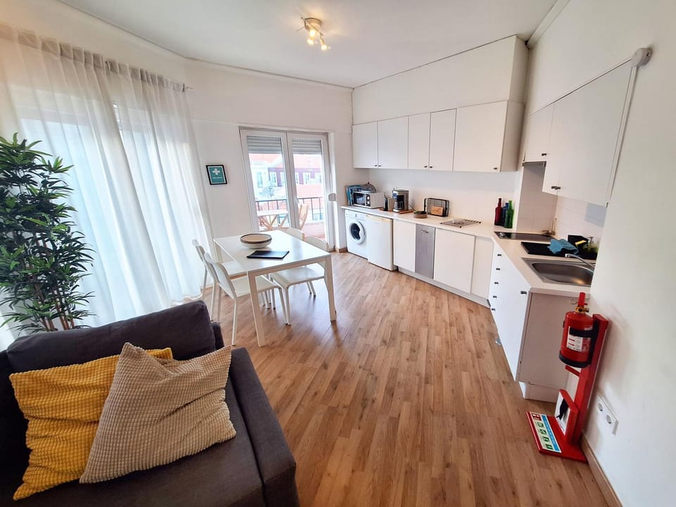 Kitchen or kitchenette, Living room, Dining area