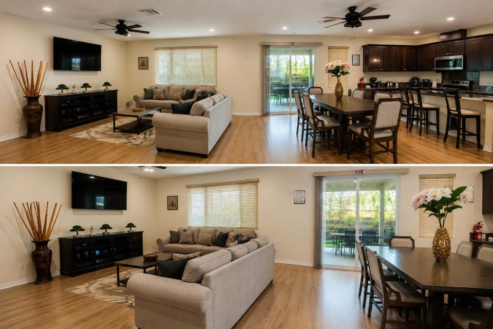 Communal lounge/ TV room, TV and multimedia, Living room, Photo of the whole room, Dining area, Dinner, Inner courtyard view, internet, kitchen, kitchen