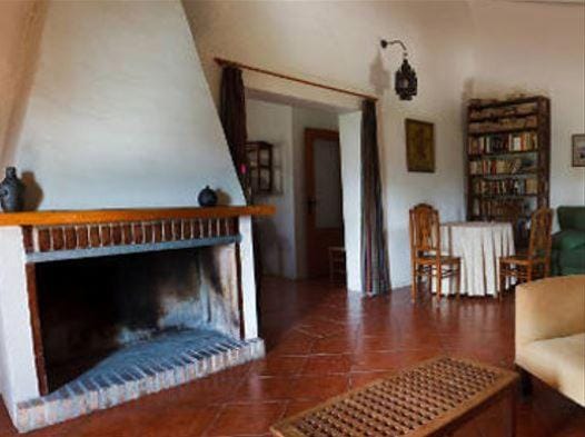 Living room, fireplace