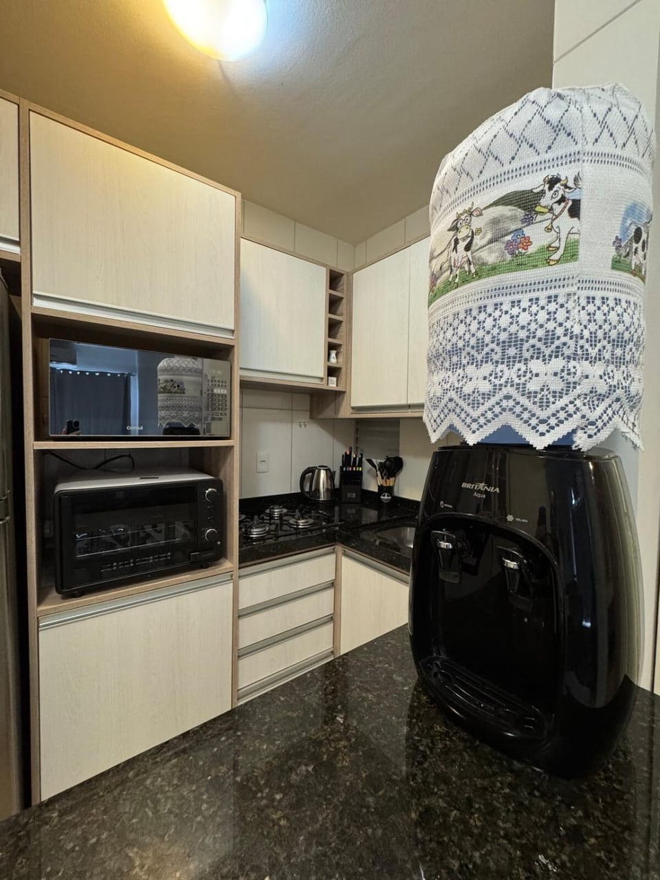 Kitchen or kitchenette, stove, toaster