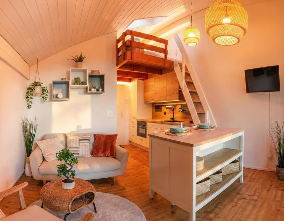 TV and multimedia, Kitchen or kitchenette, Living room, Seating area, Dining area