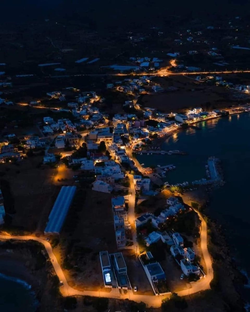Night, Natural landscape, Bird's eye view