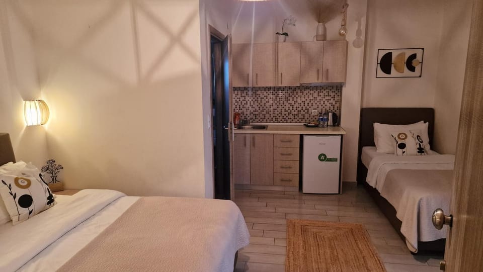 Bed, Balcony/Terrace, Kitchen or kitchenette, Photo of the whole room, Bedroom, kitchen, air conditioner