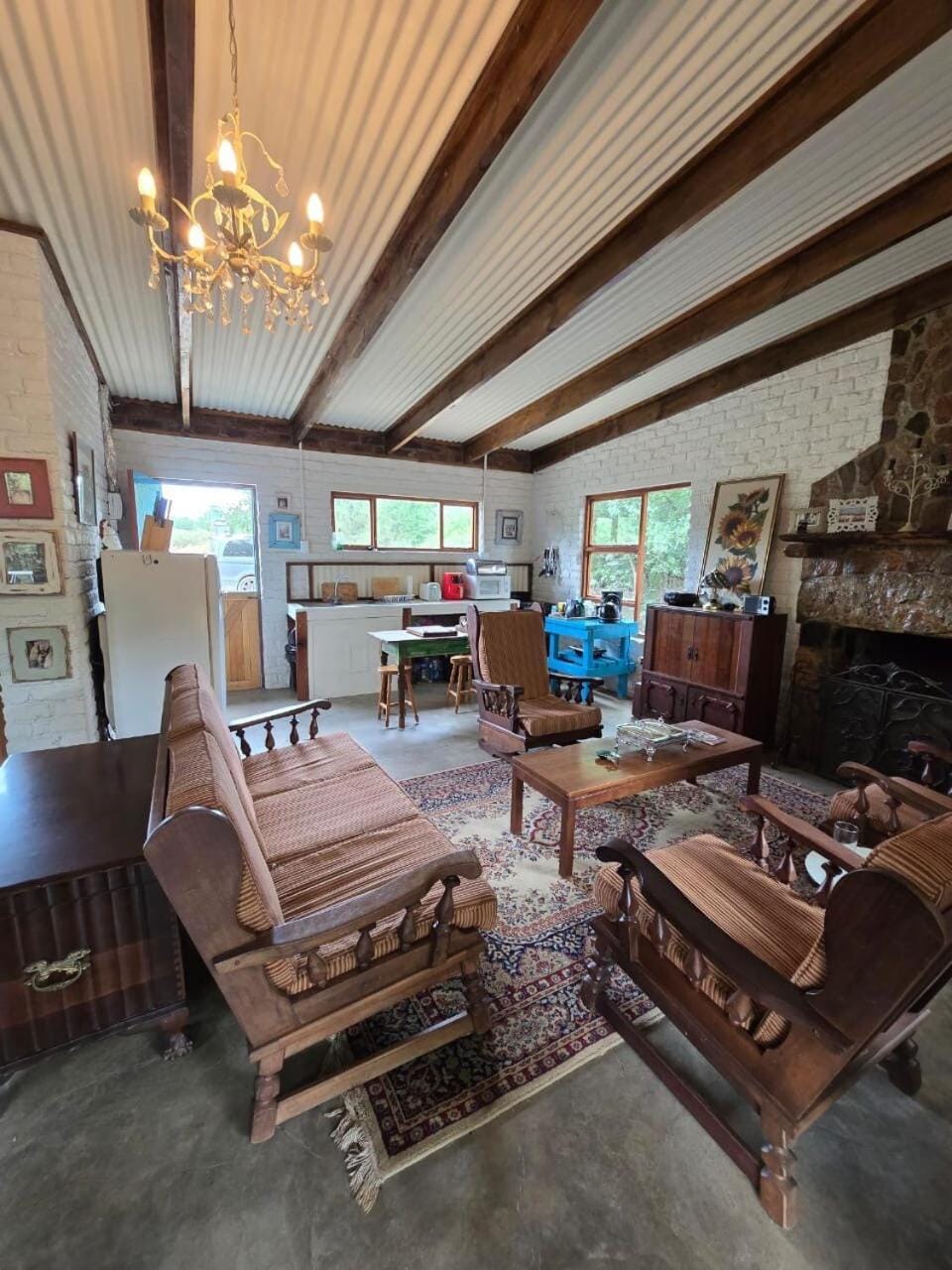 Living room, kitchen