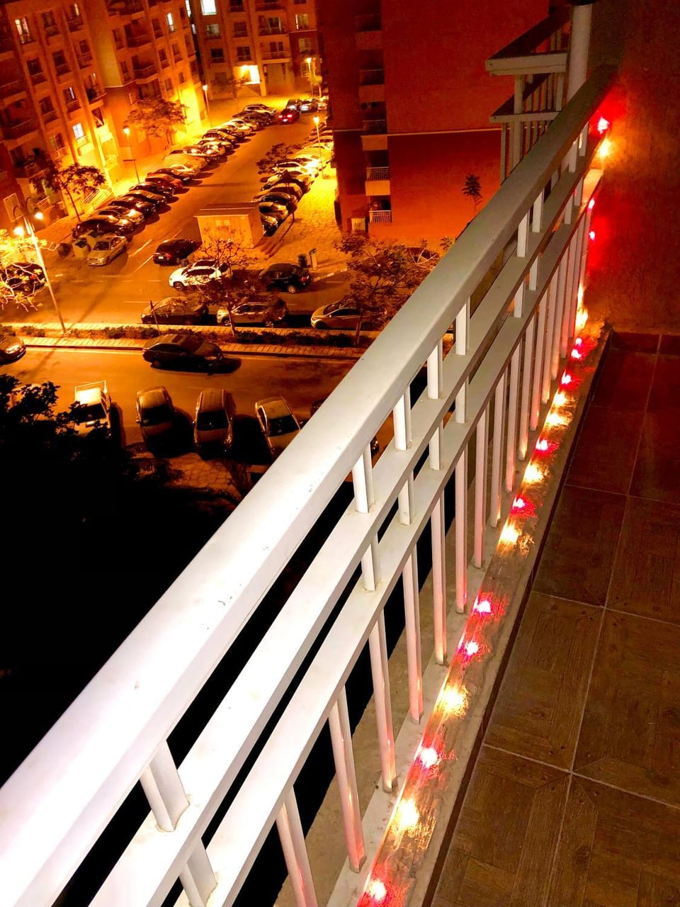 Property building, Night, View (from property/room), Balcony/Terrace, City view, Parking