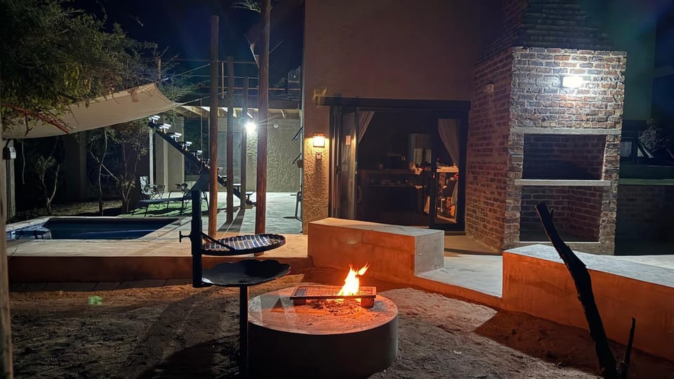 Patio, Night, Seating area