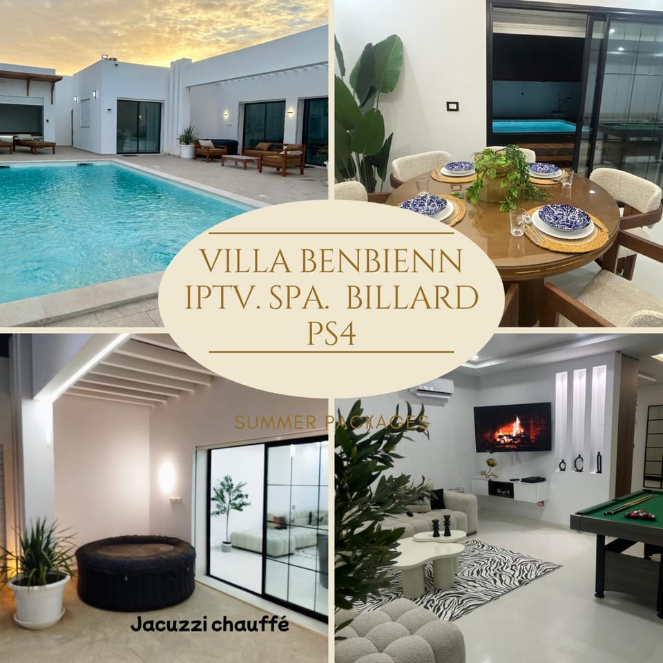 Villa Benbienn piscine iptv Billard américain wifi illimité très bon emplacement Villa in Tunisia
