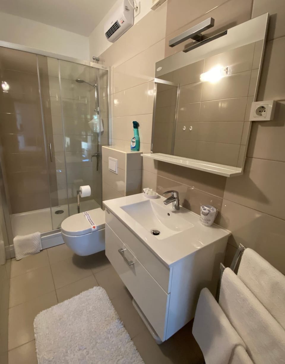 Shower, Toilet, Bathroom, towels