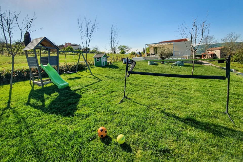 Spring, Day, Natural landscape, Children play ground, Garden, Garden view