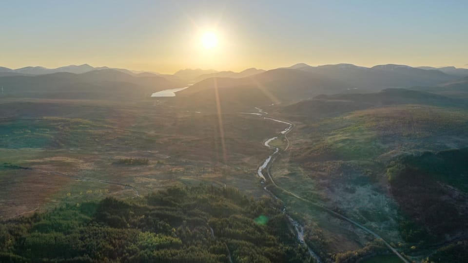 Natural landscape, River view, Sunset