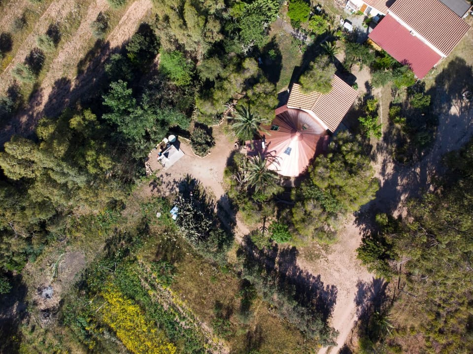 Property building, Natural landscape, Bird's eye view, Garden