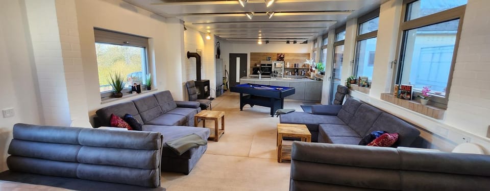 Living room, kitchen