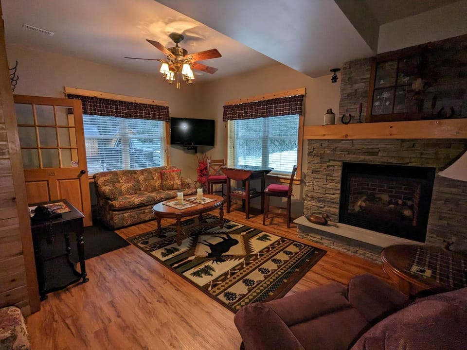 TV and multimedia, Living room, Seating area, fireplace, air conditioner